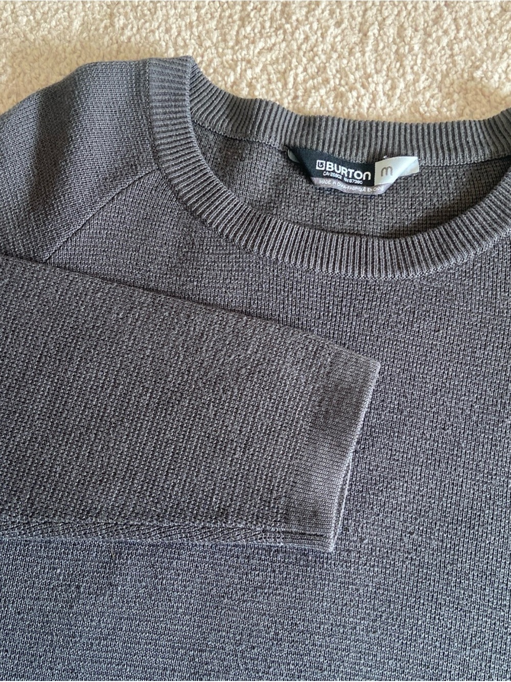 Burton Men's Crewneck Sweater in Charcoal